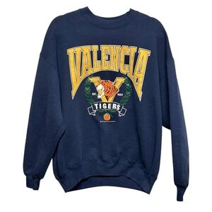 Vintage Jerzees Super Sweats Valencia Tigers Sweatshirt Unisex XL Preppy Varsity
